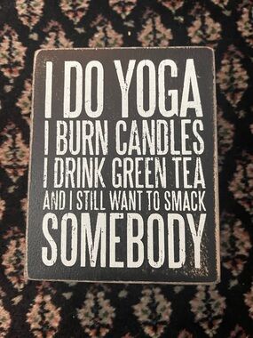 I Do Yoga Wooden Sign